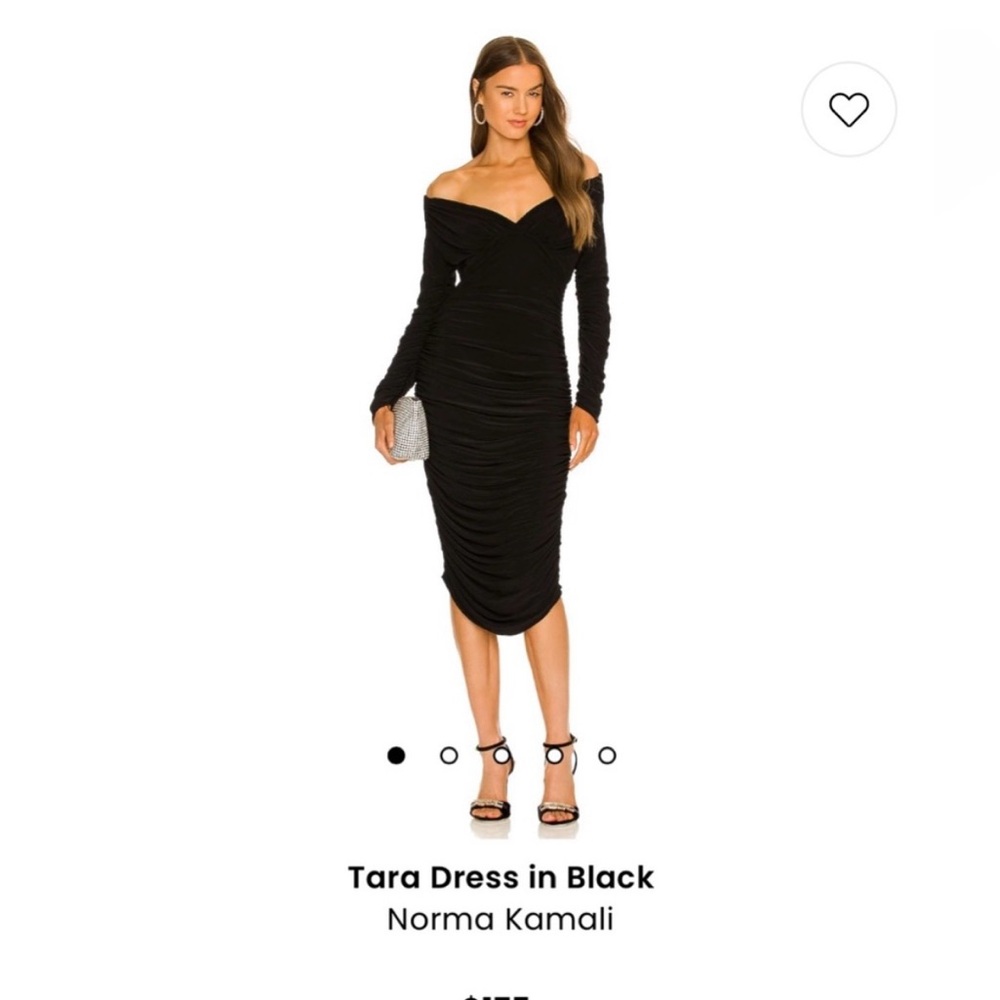 NWT Norma Kamali black midi dresses size XS